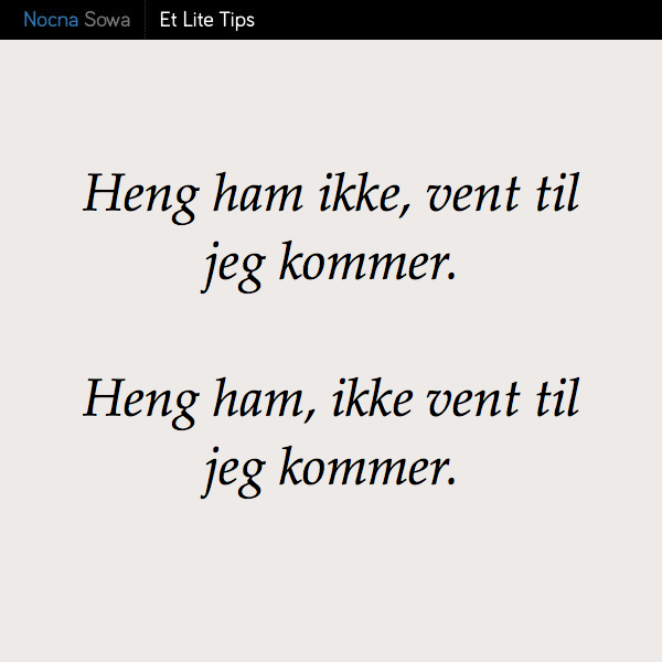 Przecinek w języku norweskim