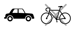 en bil, en sykkel
